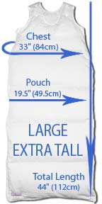 Large extra tall size dimensions